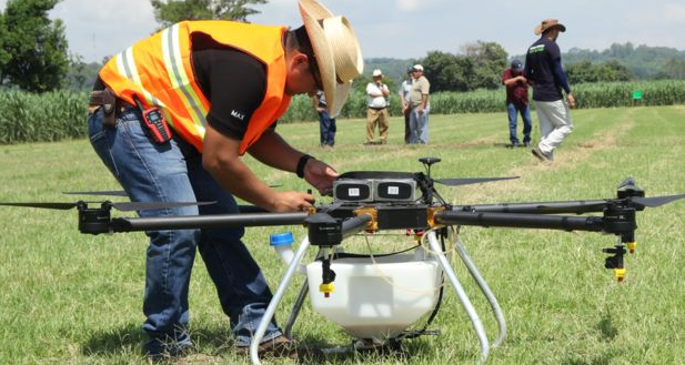 dron para fumigar arroz